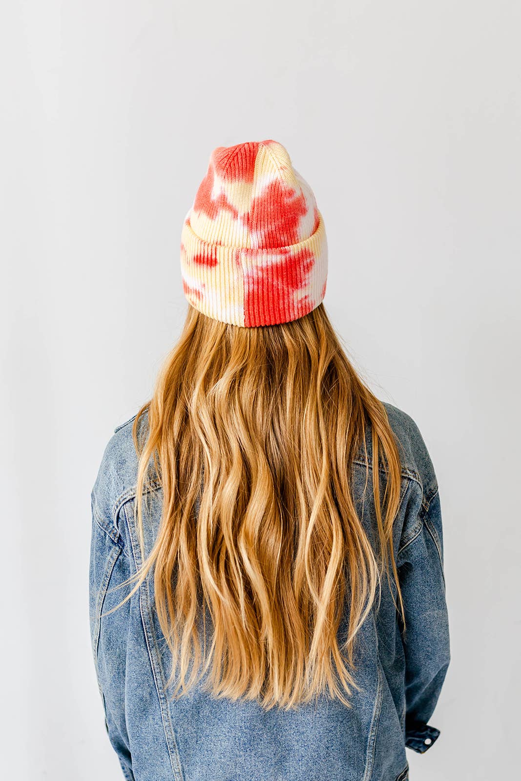 KC Watercolor Beanie - Red & Yellow