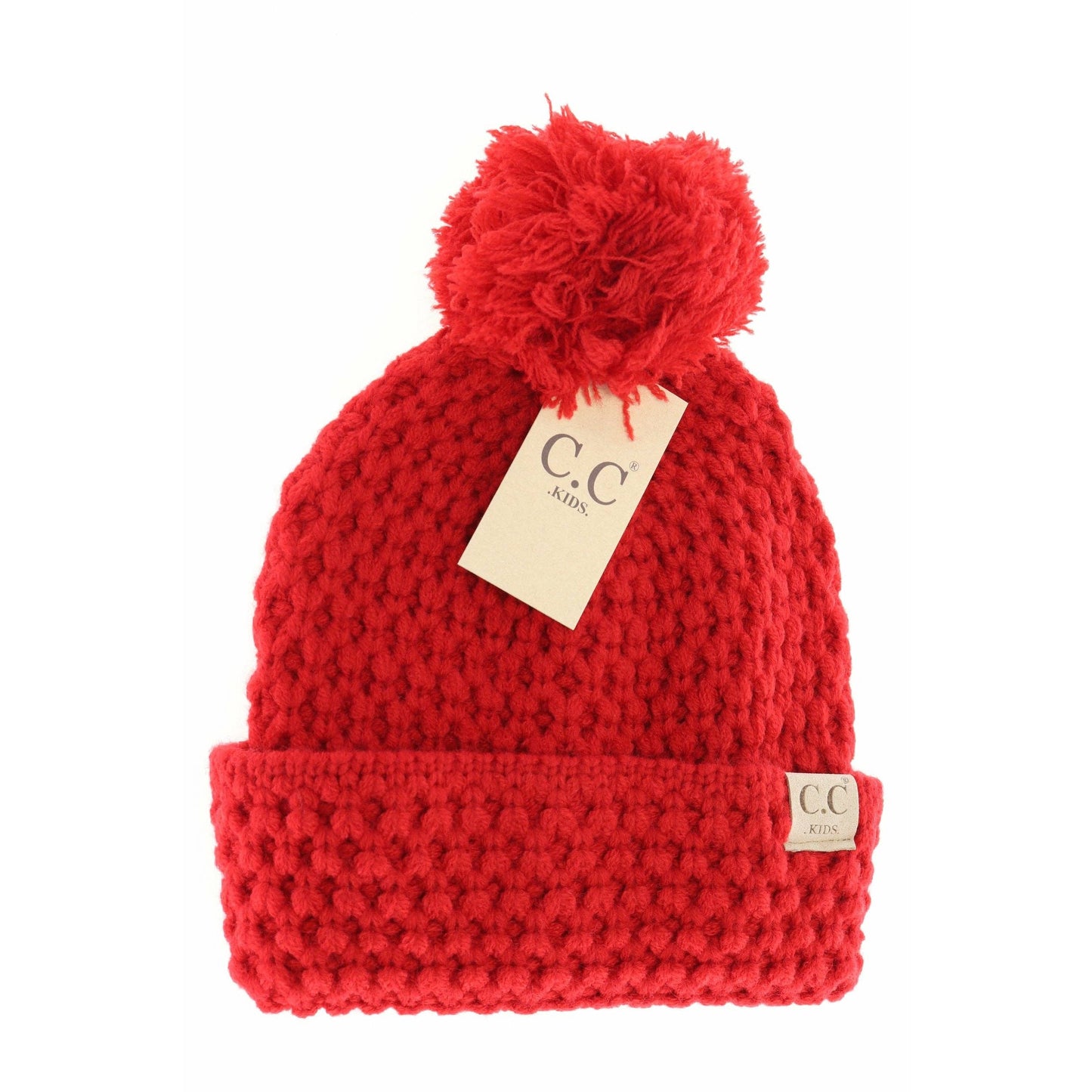 Kids' Bee Stitch Knit Pom C.C Beanie