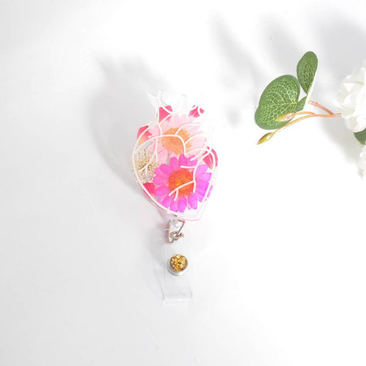 Glitterific Floral Heart