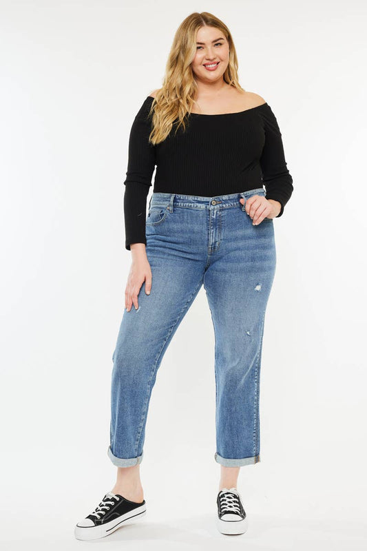 Plus MR Slim Boyfriend Jeans
