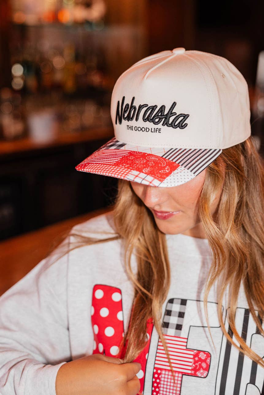 Nebraska Patchwork Trucker Hat