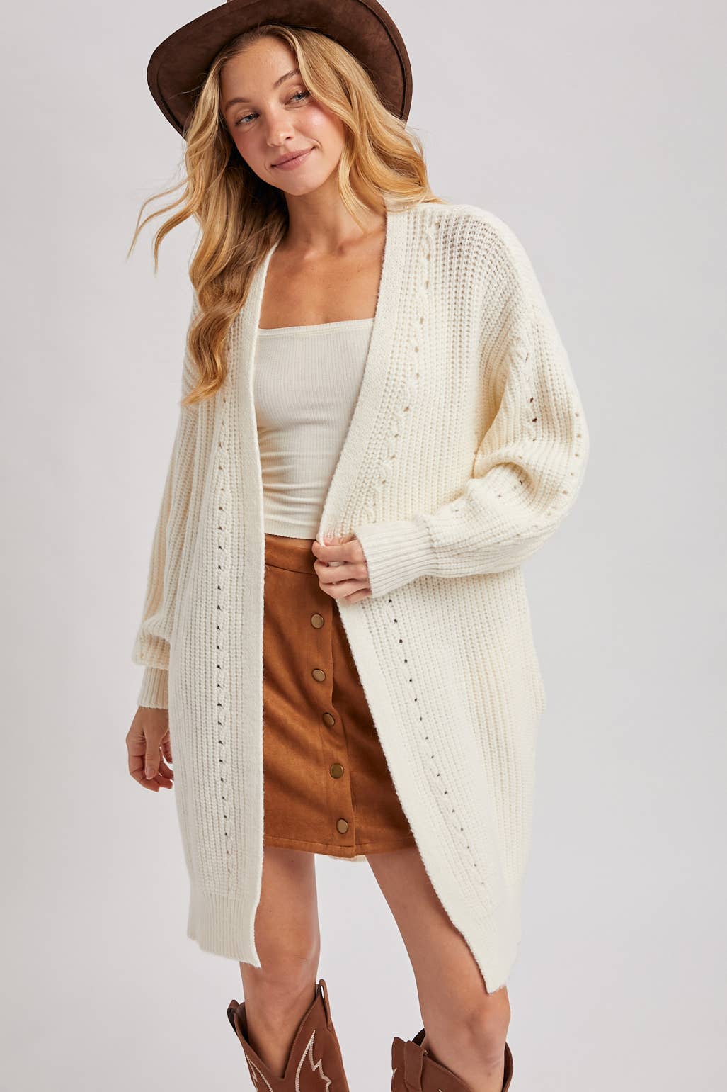 LONG KNIT SWEATER CARDIGAN