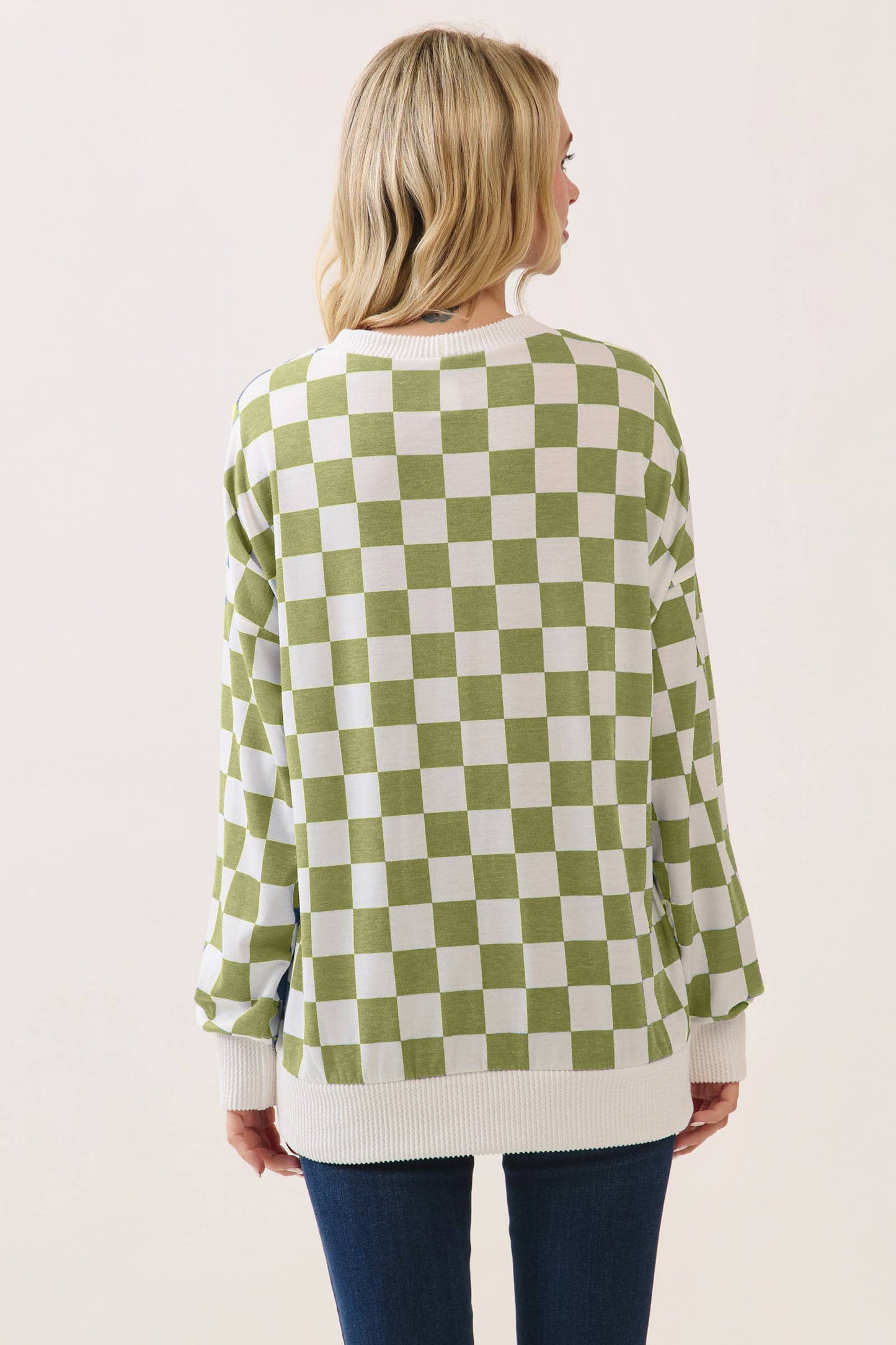 Checkered Drop Shoulder