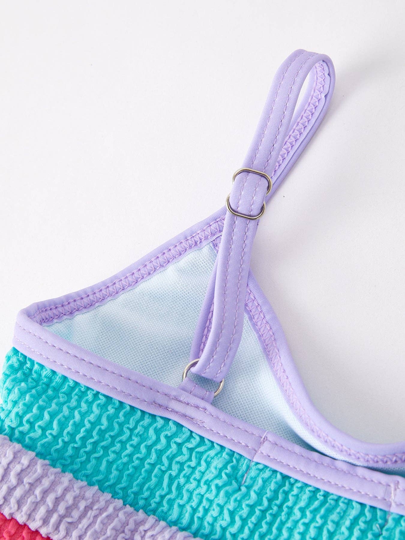 Blue & Red Stripes Kid's Swimsuit