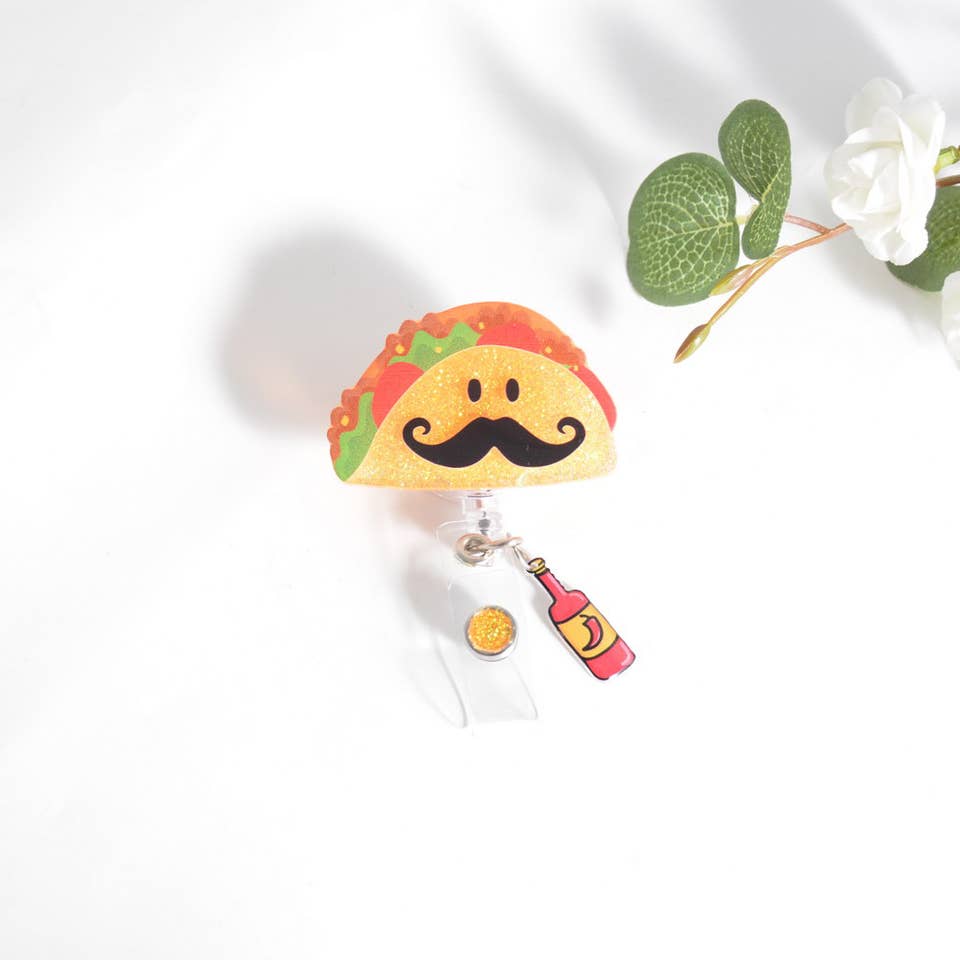 Glitterific Badge Reel Taco with Sauce