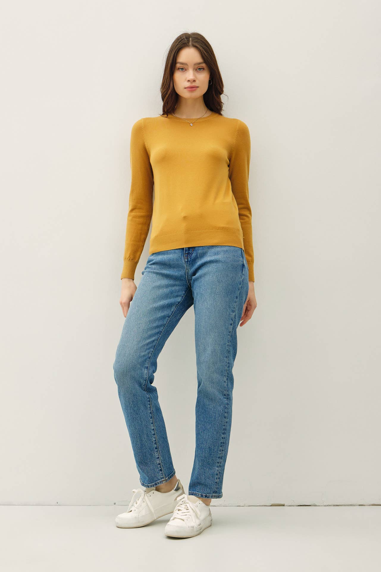 VISCOSE SOFT KNIT IVORY SWEATER