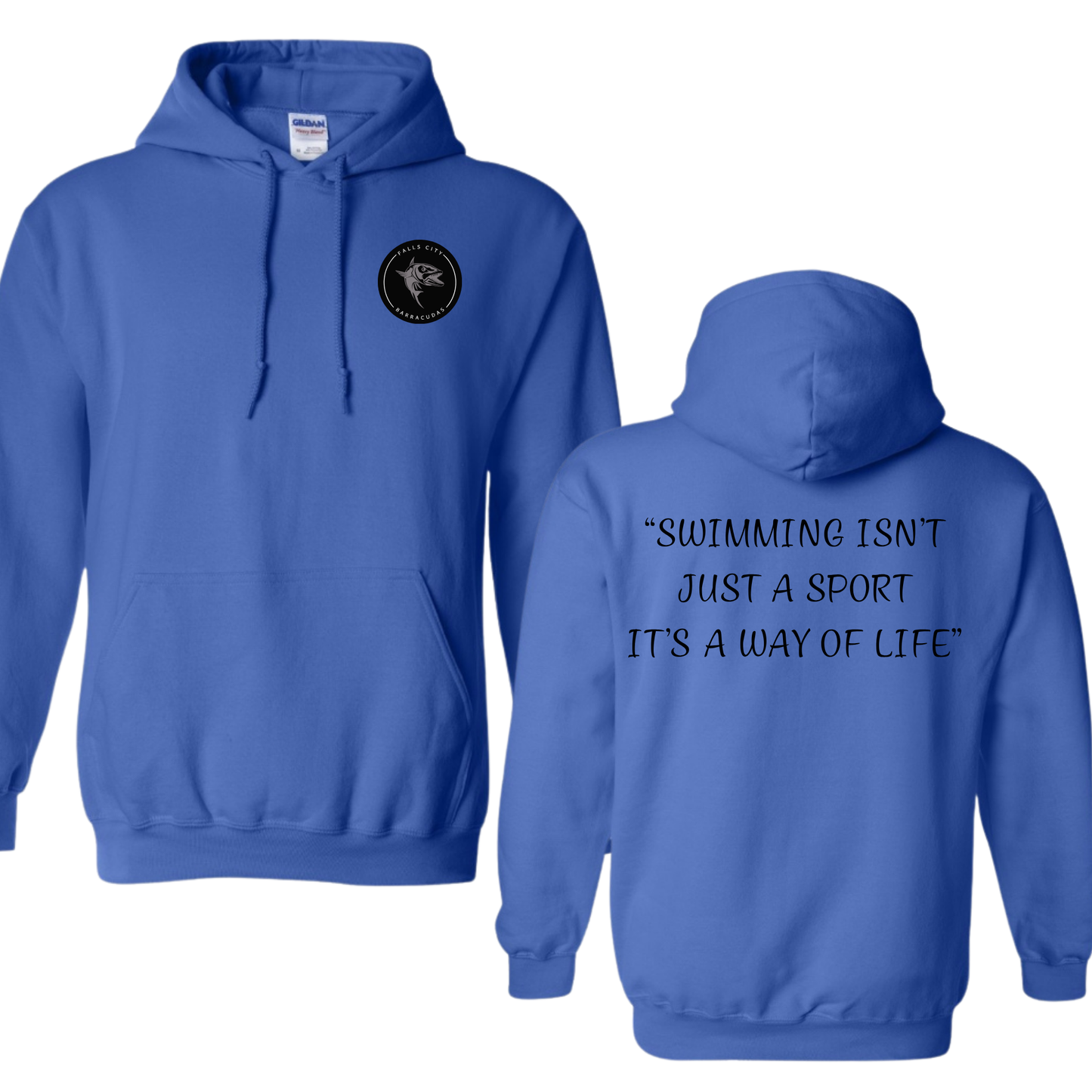 Logo Pocket Hoodies & Quote on the Back