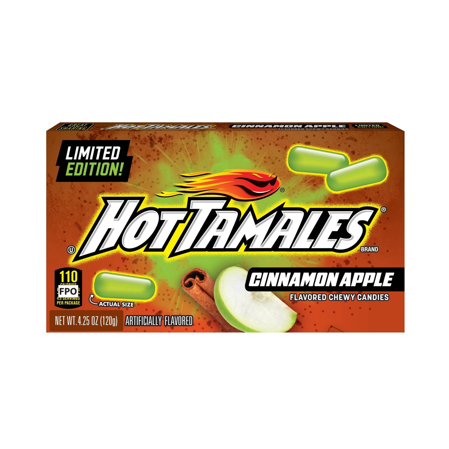 Hot Tamales Cinnamon Apple Theater Box, 4.25oz, 12ct