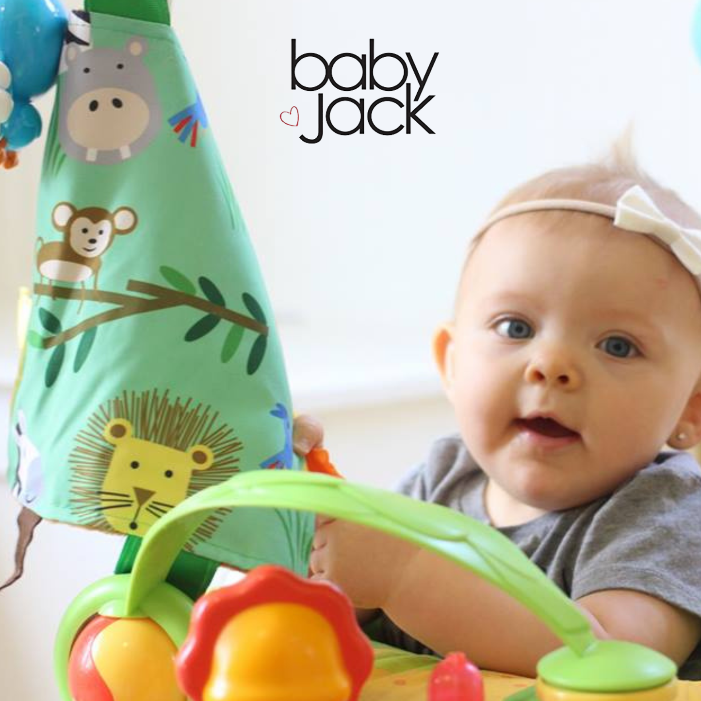 Jungle Zoo Crinkle Tag Square 8x8 Tummy Time Toy 8" x 8"