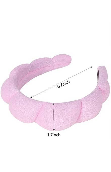 SPA SPONGE TERRY TOWEL HEADBAND FOR BEAUTY CARE | PINK