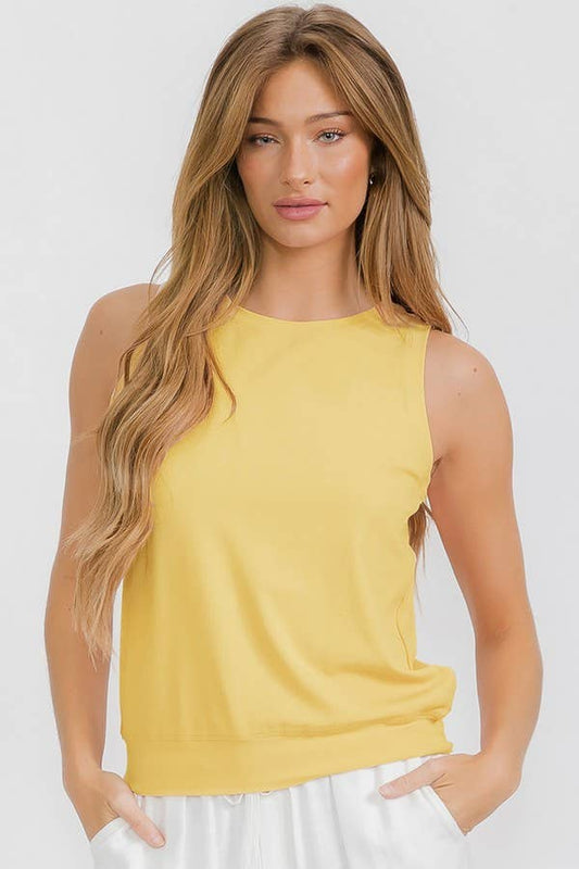 Viscose Crew Neck Tank