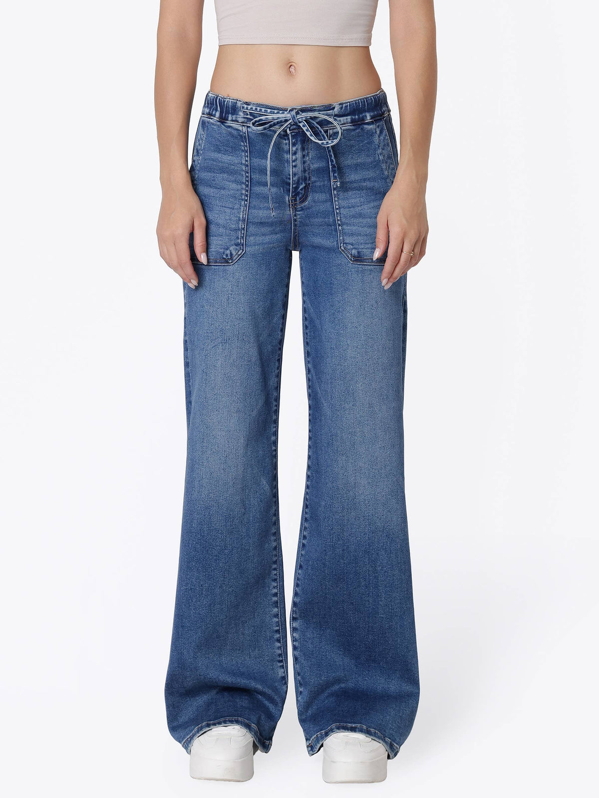 HIGH RISE SELF TIE EXTREME VINTAGE FLARE JEANS