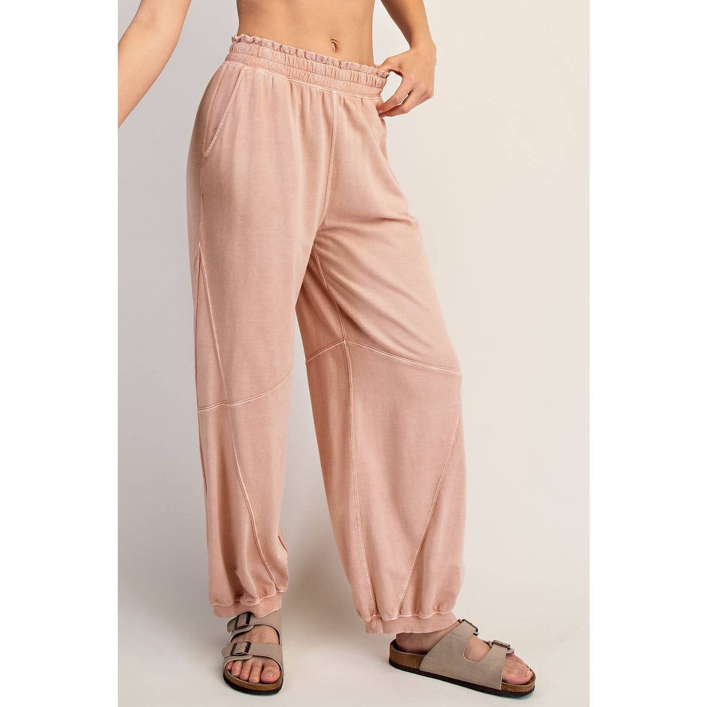 Mineral Washed Butter Jogger Pants