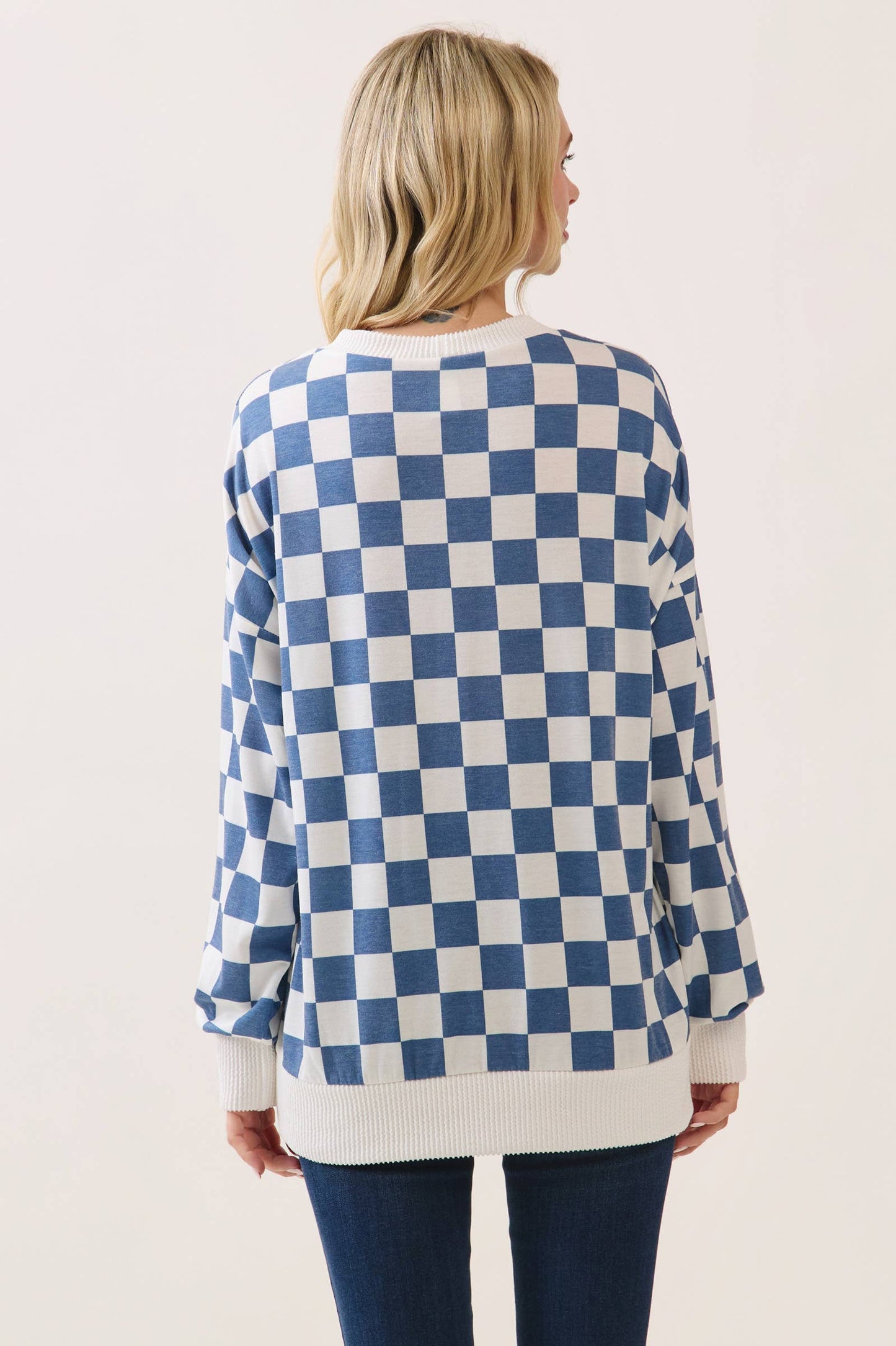 Checkered Drop Shoulder