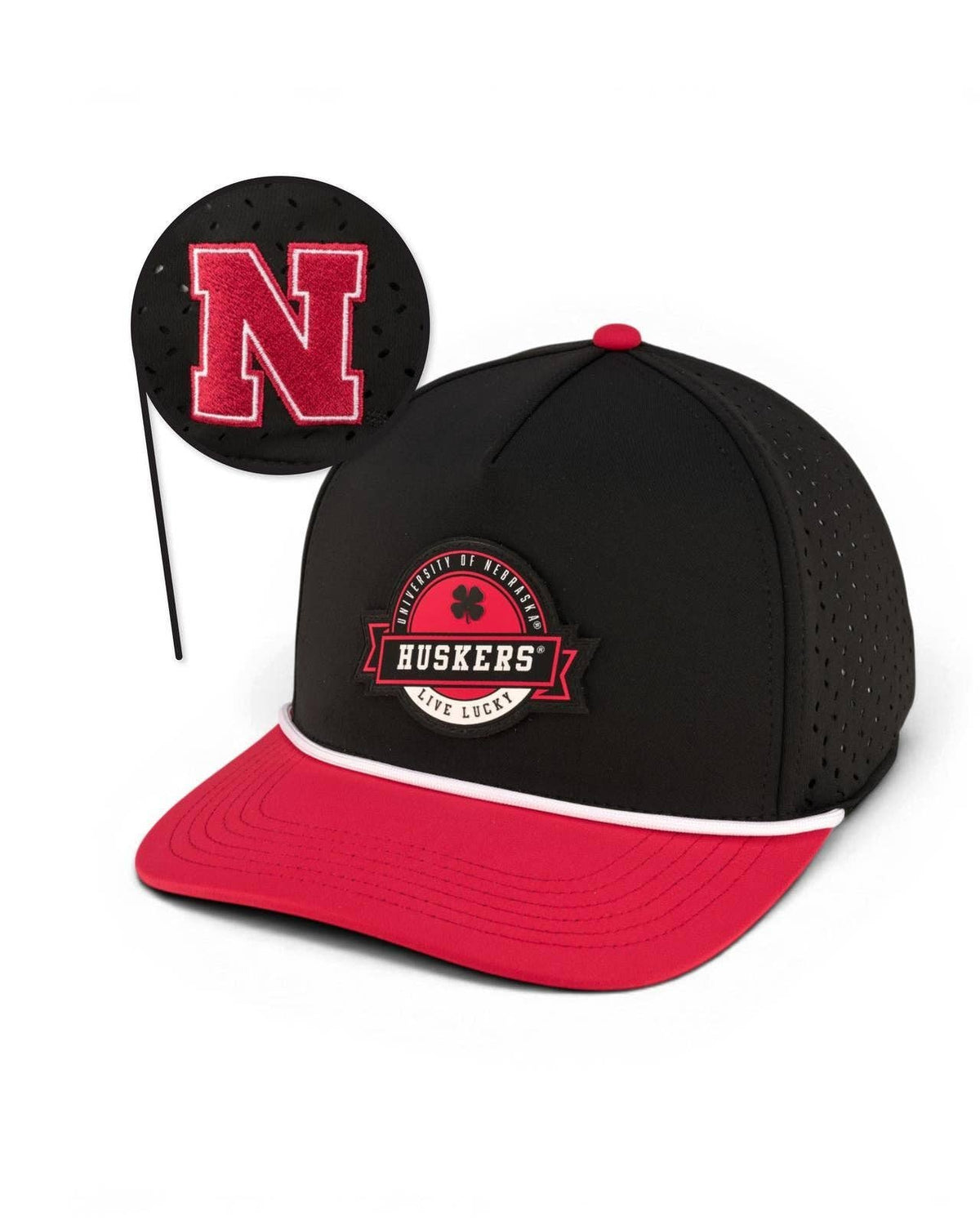 University of Nebraska Blitz - Black and Red NU Hat: SNAPBACK