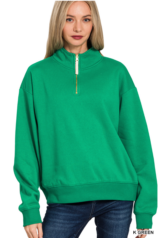 Fleece Half Zip Sweatshirt