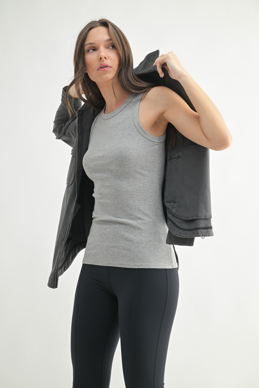 Oversized Cotton Blend Shacket