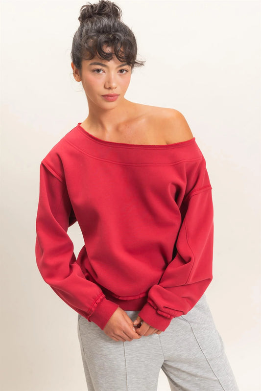 Off Shoulder Sweatshirt