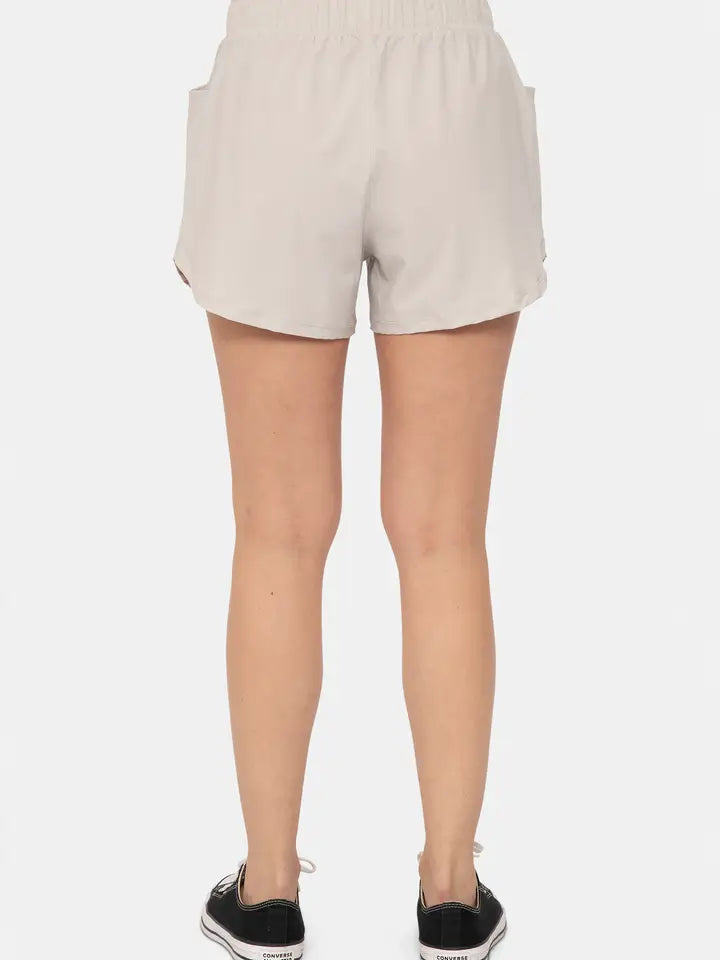 Grey Athleisure Shorts