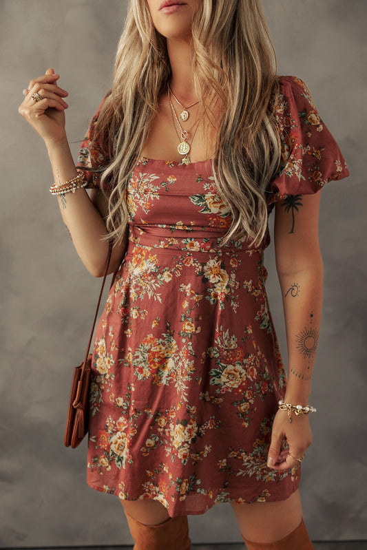 Red Floral Dress