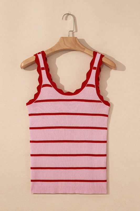 Rose Striped Sweater Vest