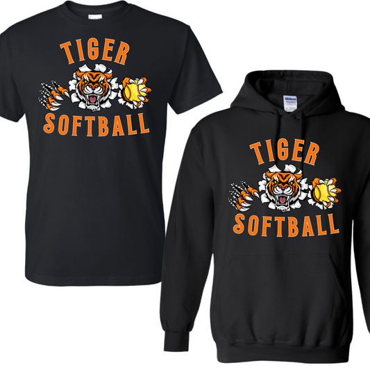 Tiger Softball with Tiger
