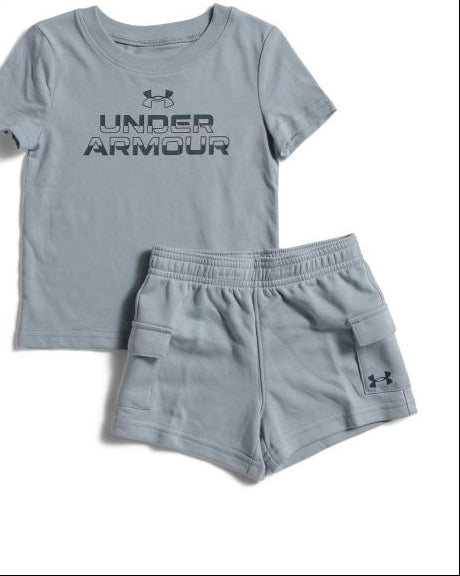 UNDER ARMOUR Infant Boys Top And Fleece Cargo Shorts Set