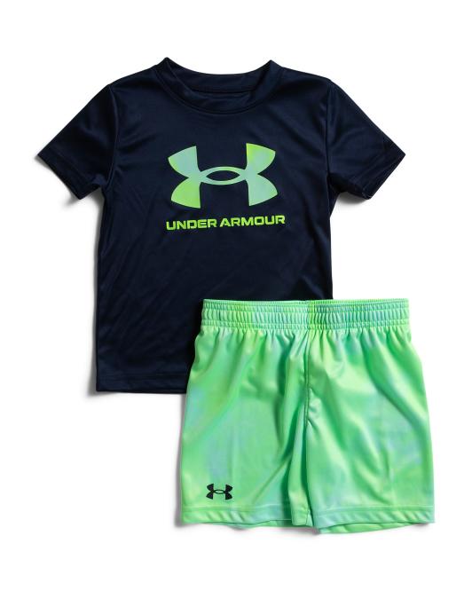 UNDER ARMOUR Toddler Boys 2pc Tech And Printed Shorts Set