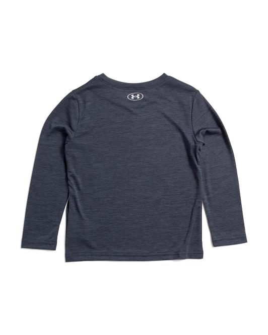 UNDER ARMOUR Little Boys Logo Frame Twist Tech Long Sleeve Tee