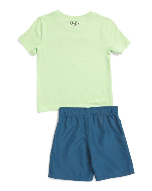 UNDER ARMOUR Little Boys 2pc Short Sleeve Tee And Shorts Set