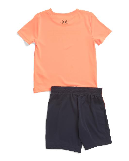 UNDER ARMOUR Toddler Boys 2pc Tech Sports Tee And Shorts Set