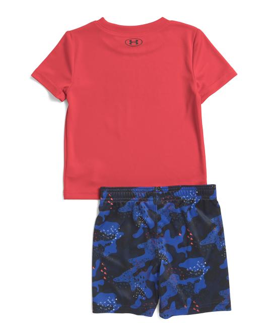 UNDER ARMOUR Toddler Boys Printed Tech Shirt And Shorts Set