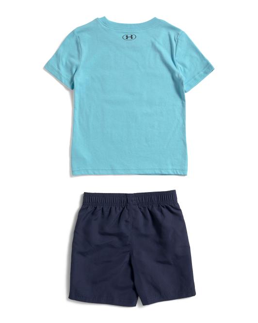 UNDER ARMOUR Little Boys 2pc Top And Woven Shorts Set