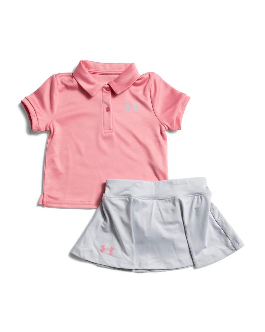 UNDER ARMOUR Infant Girls 2pc Polo And Skirt Set