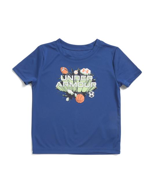UNDER ARMOUR Toddler Boys Tech Sports Burst Tee