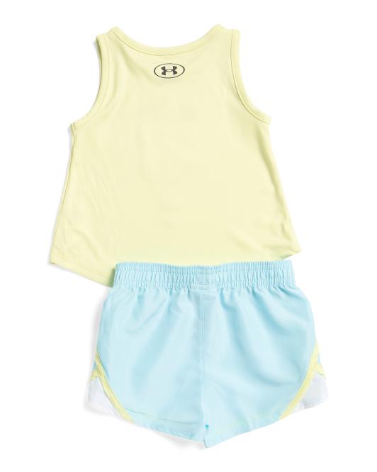 UNDER ARMOUR Infant Girls Logo Tank And Shorts Set
