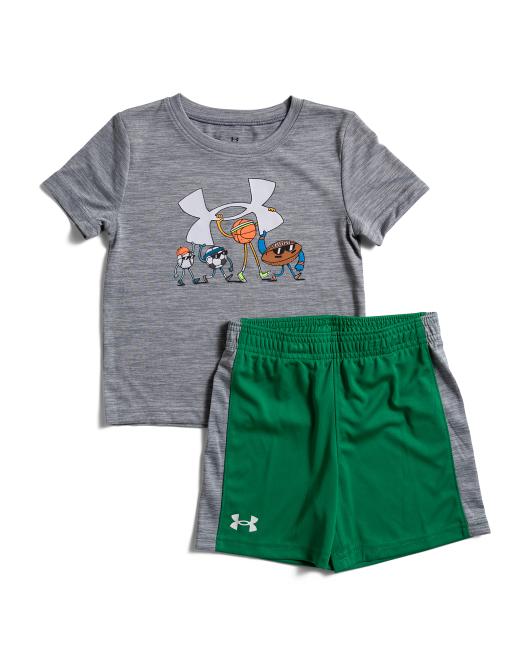 UNDER ARMOUR Infant Boys Tech Multi Sport Shirt And Shorts Set