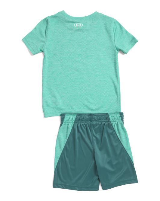 UNDER ARMOUR Little Boys 2pc Cut And Sew Top And Shorts Twist Set