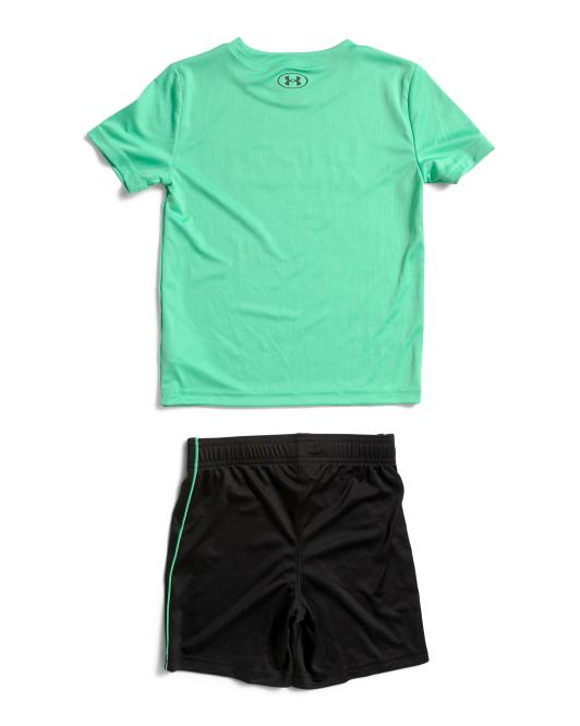 UNDER ARMOUR Toddler Boys 2pc Tee And Mesh Logo Shorts Set