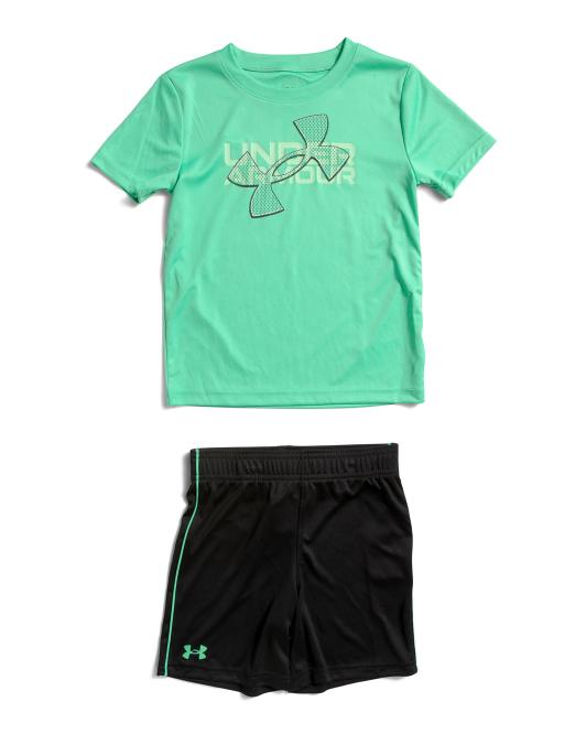 UNDER ARMOUR Toddler Boys 2pc Tee And Mesh Logo Shorts Set
